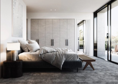 modern grey bedroom high end design